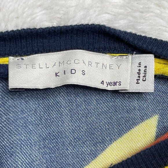 Stella Mc Cartney Girl's Blue Long Sleeve A-Line Star Pattern Dress Size 4 Years - Picture 4 of 13